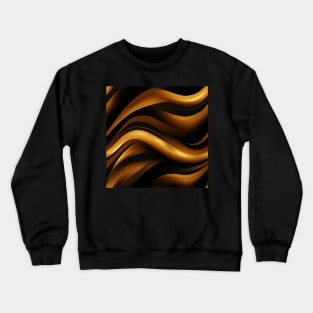 Golden Harmony: Abstract Stripes in Luxe Gold Crewneck Sweatshirt